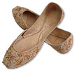 Ladies Khussa- Golden- Pakistani Khussa Shoes