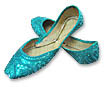 Ladies khussa- Teal Green- Pakistani Khussa Shoes