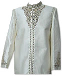 Silk Sherwani 52- Indian Wedding Sherwani Suit