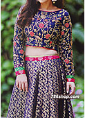 Indigo Jamawar Suit- Pakistani Party Wear Dress