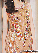 Peach Chiffon Suit- Pakistani Party Wear Dress