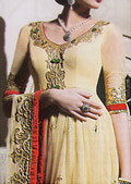 Light Golden Chiffon Suit- Pakistani Formal Designer Dress