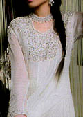 White Chiffon Suit- Pakistani Formal Designer Dress