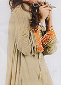 Beige Chiffon Suit- Pakistani Party Wear Dress