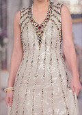 Off-white Jamawar Chiffon Suit- Pakistani Formal Designer Dress