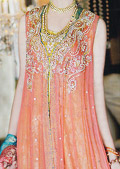 Peach Chiffon Suit- Pakistani Party Wear Dress