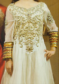 Off-White Chiffon Suit- Pakistani Party Wear Dress