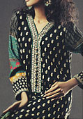 Black Crinkle Chiffon Suit- Pakistani Formal Designer Dress