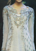 Sky Blue Net Suit- Pakistani Formal Designer Dress