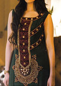 Dark Green Chiffon Suit- Pakistani Formal Designer Dress