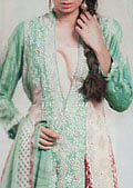 Sea Green/Maroon Silk Suit- Pakistani Party Wear Dress