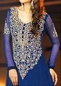 Blue Chiffon Suit- Pakistani Formal Designer Dress