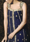 Navy Blue Chiffon Suit- Pakistani Formal Designer Dress