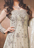 Off-white Chiffon Suit- Pakistani Formal Designer Dress