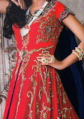 Red Chiffon Suit- Pakistani Party Wear Dress