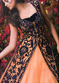 Peach Chiffon Suit- Pakistani Formal Designer Dress