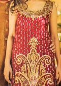 Maroon/Black Chiffon Suit- Pakistani Bridal Dress