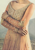 Peach Chiffon Suit- Pakistani Formal Designer Dress