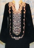 Threads and Motifs Black Chiffon Suit- Pakistani Designer Chiffon Suit