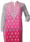 Threads and Motifs Pink/White Chiffon Suit- Pakistani Designer Chiffon Suit