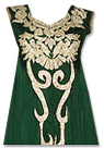 Dark Green Chiffon Suit- Indian Semi Party Dress