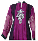 Magenta/Black Chiffon Suit- Indian Dress