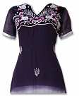 Grey/Indigo Chiffon Suit- Indian Clothes