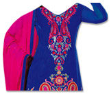 Royal Blue/Pink Georgette Suit- Indian Semi Party Dress