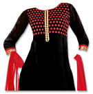 Black/Red Georgette Suit- Indian Semi Party Dress