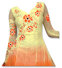 Off-white/Orange Chiffon Suit- Indian Dress