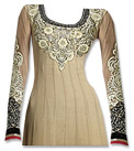 Beige Chiffon Suit- Indian Semi Party Dress