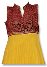 Maroon/Yellow Chiffon Suit- Indian Semi Party Dress
