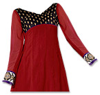 Red/Purple Georgette Suit- Indian Semi Party Dress