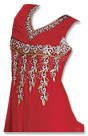 Red Chiffon Suit- Indian Semi Party Dress