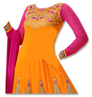 Mustered/Pink Georgette Suit