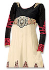 Ivory/Black Georgette Suit - Indian Semi Party Dress