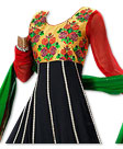 Black/Red Georgette Suit - Indian Semi Party Dress