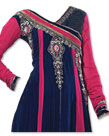 Blue/Pink Chiffon Suit- Indian Semi Party Dress