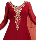 Maroon Georgette Suit- Indian Semi Party Dress