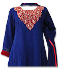 Blue Linen Suit- Indian Semi Party Dress