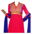 Hot Pink/Blue Georgette Suit