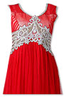 Red Chiffon Suit- Indian Semi Party Dress