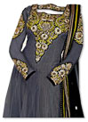 Grey Chiffon Suit- Indian Semi Party Dress