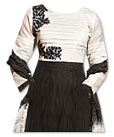 Black/Off-White Chiffon Suit- Indian Clothes