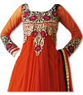 Orange Net Suit- Indian Semi Party Dress