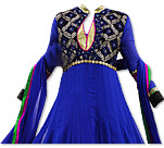 Royal Blue Chiffon Suit- Indian Semi Party Dress