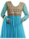 Sky Blue Chiffon Suit- Indian Semi Party Dress