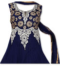 Navy Blue Chiffon Suit- Indian Semi Party Dress