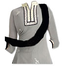 Grey/Black Chiffon Suit- Pakistani Casual Clothes