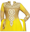 Yellow Chiffon Suit- Indian Semi Party Dress